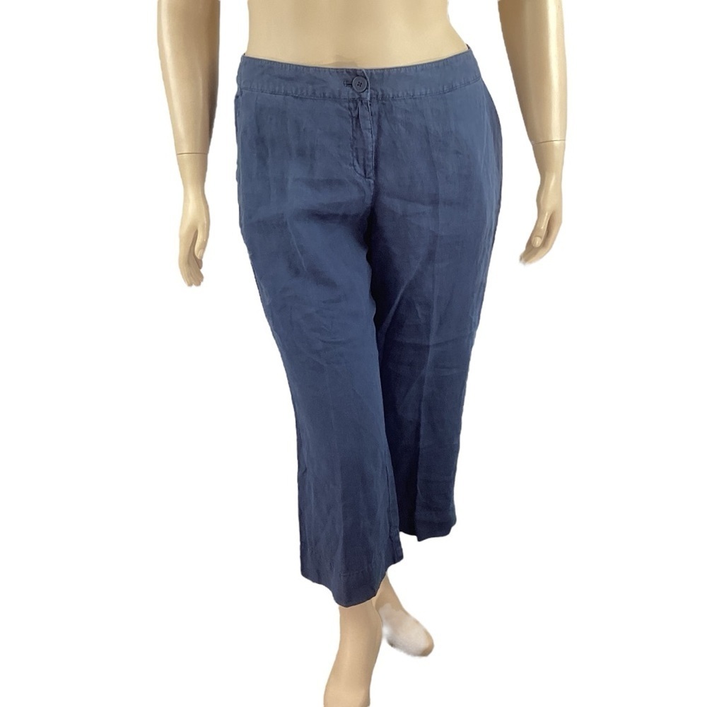 Tommy Bahama Linen Crop Pants Blue Size 12
